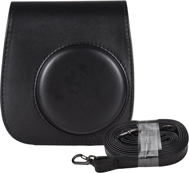 Andoer Sofortbildkamera-Aufbewahrungstasche aus PU-Leder mit Magnetschnalle und Schultergurt für Instax Mini 12, 11, 9 und 8, Schwarz - Bild 1