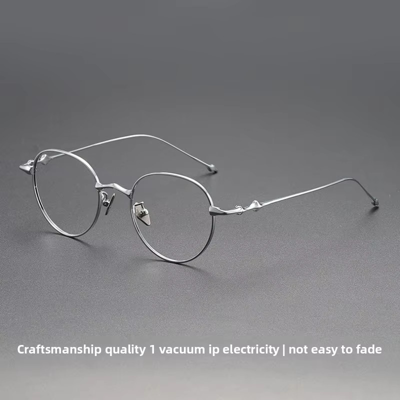SZTZX Lesebrille, Titan, Vollrand, Rund, Silber, Photochrom, Blaulichtfilter - Bild 2
