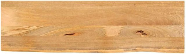 vidaXL Tischplatte aus Massivholz Mango mit Baumkante, Farbe: Braun, B/T/H: 120 x 20 x 3,8 cm - Bild 1