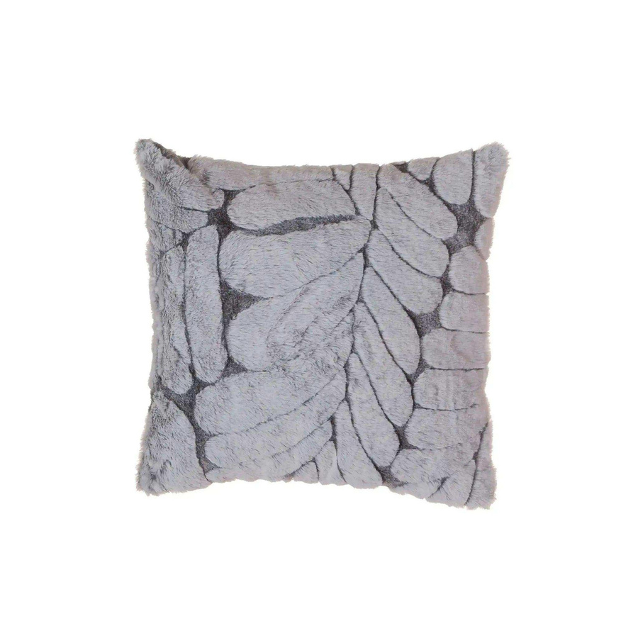 House of Nature Kissen Cozy Leaf grau mit Blätter-Design B/B/B: 45 x 45 x 45 cm - Bild 1