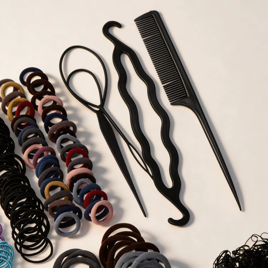 yanrong Haar-Accessoires-Set, elastische Haargummis und Haarbänder - Bild 3