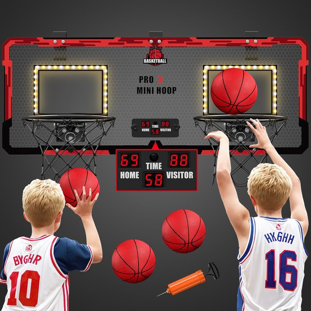 QDRAGON Kinder-Basketballkorb-Set, Schwarz, Bunt / Mehrfarbig, Kunststoff - Bild 1