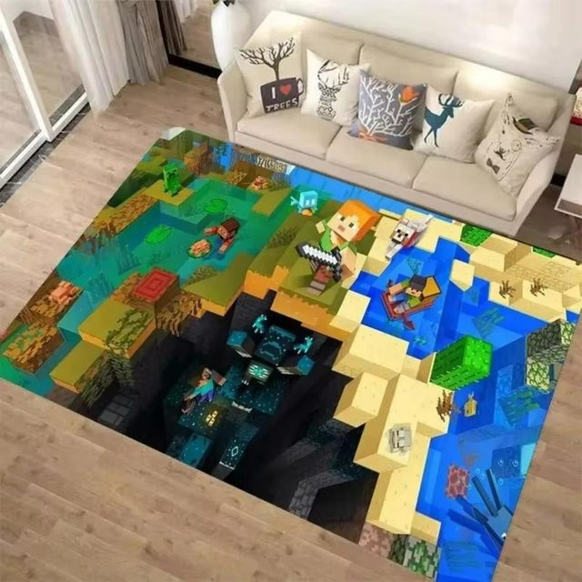 Karpetti 3D M-C Pixel Art Teppich in Multicolour, abstraktes Design für Wohnzimmer und Schlafzimmer, B/T: 80 x 50 cm - Bild 1