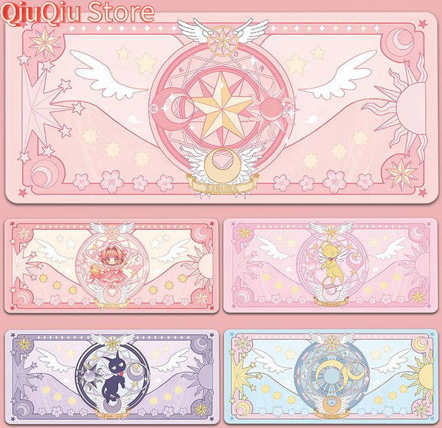 Bandai Pink Magic Girl Mauspad – Rutschfeste Tastaturmatte für Gamer und Büro - Bild 1