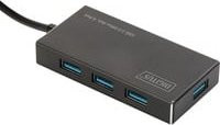 Digitus USB 3.0 Office Hub DA-70240-1 mit 4 Ports im Metallgehäuse Schwarz - Bild 1