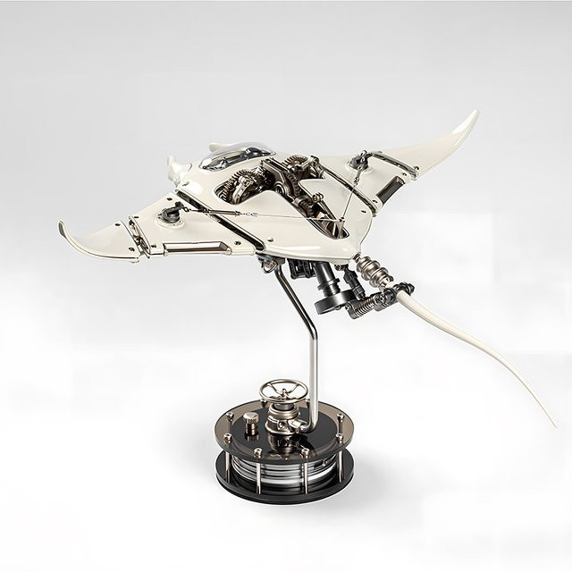 Goni Mechanische Manta Ray, Vollmetall Design, DIY Montage Kit, Elektrisches Laufwerk, USB - Bild 1
