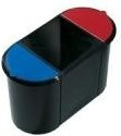 helit Papierkorb Trio-System the triple aus Kunststoff, mehrfarbig, B/T/H: 55,5 x 35,0 x 28,0 cm - Bild 1