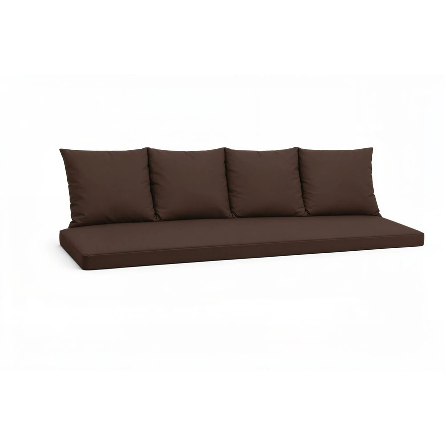 Setgarden Mix Bench Kissen Set für 3-Sitzer Bänke, Braun, B/T: 170 x 60 cm und B/H/T: 56 x 4 x 50 cm - Bild 2