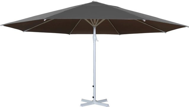 MCW Gastronomie Marktschirm Carpi II aus Polyester und Alu in Anthrazit mit weißem Mast, Durchmesser: 5 m - Bild 2
