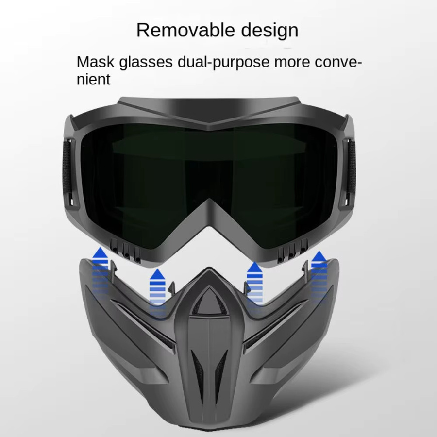 Schlagfeste Schweißbrille mit automatischer Verdunkelung und abnehmbarer Schnitt-Schweißmaske in Schwarz - Bild 3