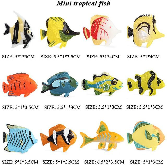 Oenux Solide Tiere Actionfiguren Wild Ozean Insekt Modell Set Kinderspielzeug - Bild 1