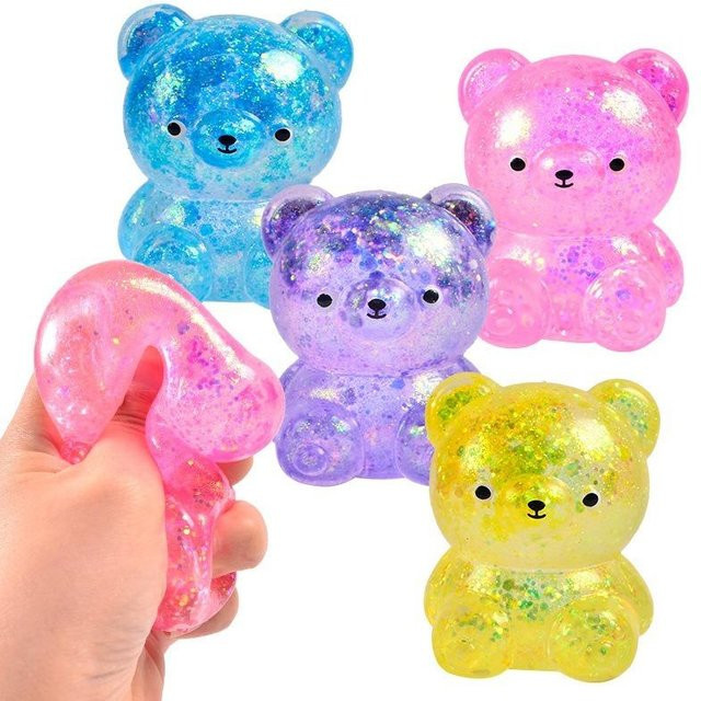Glitzer-Gummibärchen Squishy, Superweiches Fidget Splat Spielzeug, Quetschbär - Bild 1