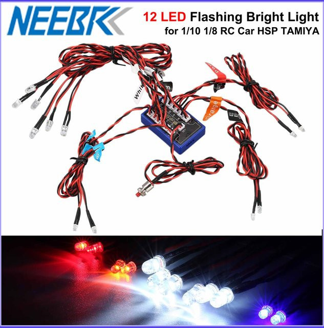 NeebRC Blitzlicht-Kit-System, 12 LED blinkendes Licht, Zubehör - Bild 1