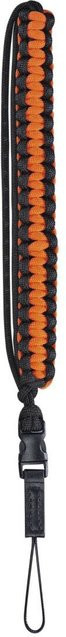 Hama Handschlaufe Braid 20 mit Schnellverschluss, Schwarz/Orange, Länge: 20 cm - Bild 1