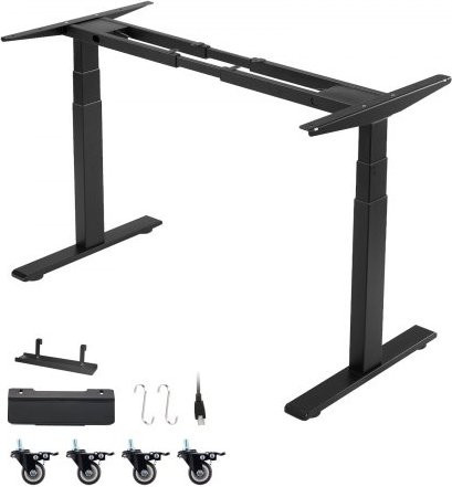 VEVOR Elektrisches Schreibtischgestell mit Dual-Motor, Höhenverstellbares Tischgestell bis 125 kg, Schwarz - Bild 1
