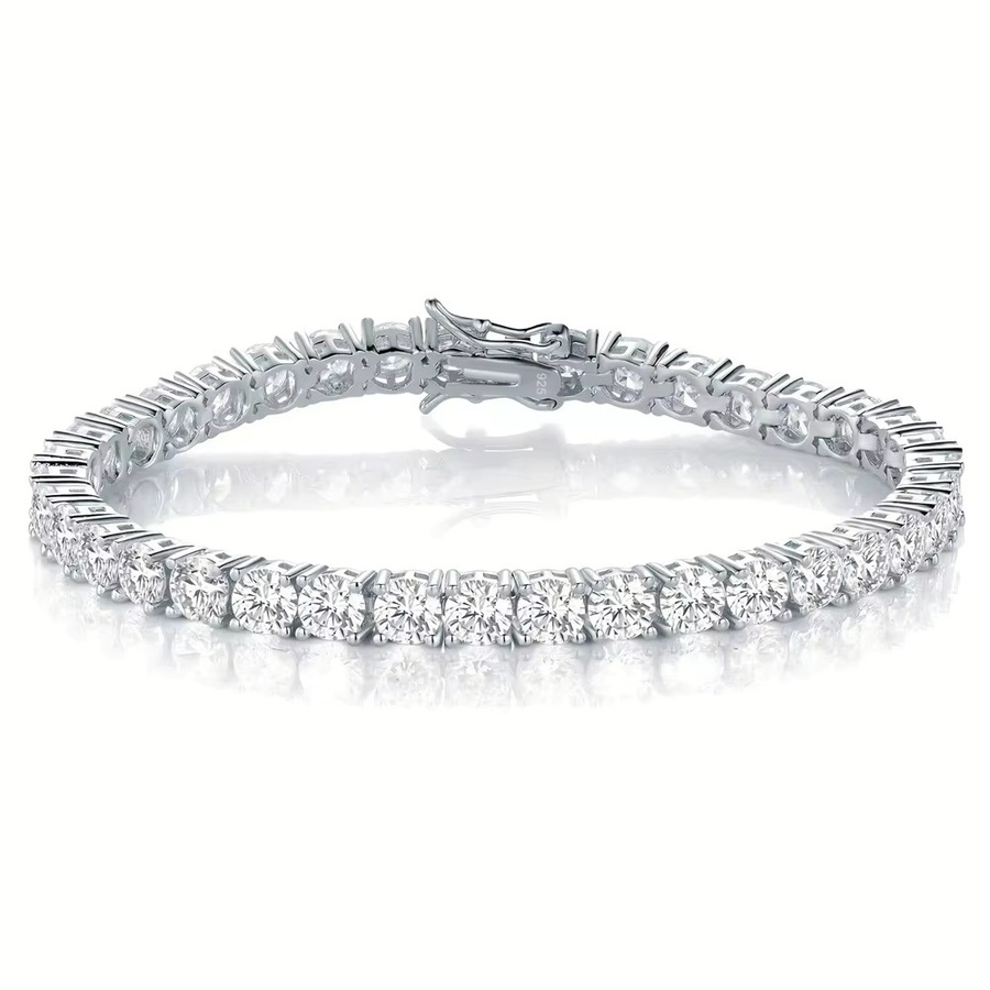 SEMNI Tennis-Armband, 925 Silber, Moissanit, Unisex - Bild 3