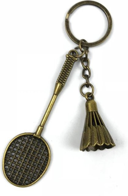 Schlüsselanhänger Mini-Badmintonschläger, White, Unisex - Bild 1