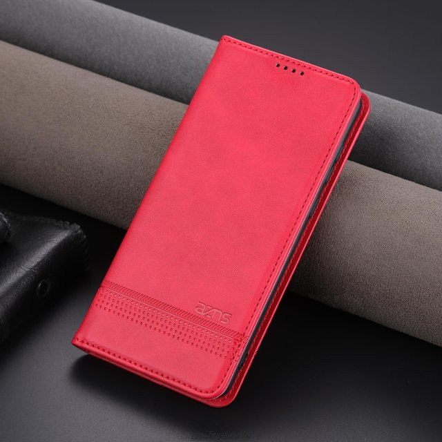 Deluxe Lederhülle mit magnetischer Adsorption für Samsung Galaxy A56 5G in Rot - Bild 1