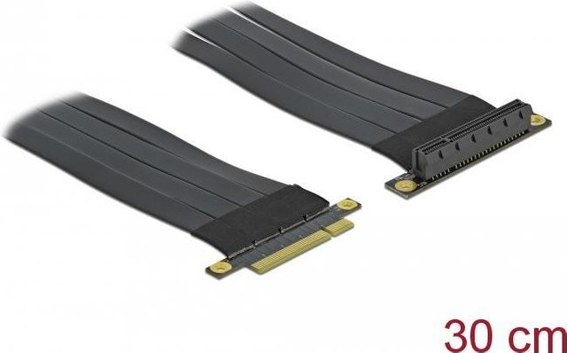 Delock Riser Card PCI Express x8 auf x8 mit flexiblem Kabel, Schwarz (85766) - Bild 1