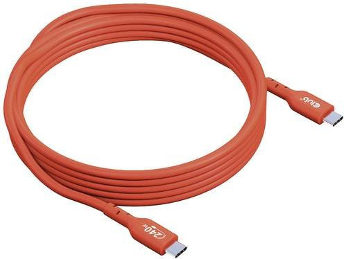 Club3D USB-C Datenkabel USB 2.0 in Orange, Länge: 3,00 m, CAC-1513 - Bild 1