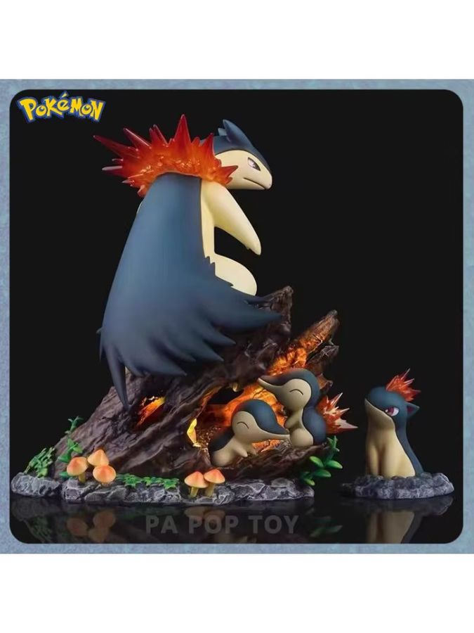 Bandai Pokemon Anime Figur Cyndaquil aus PVC in Multicolor, Höhe: 13 cm - Bild 3