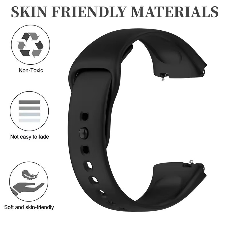 Xiaomi Uhrenarmband Silikon, Schwarz, Unisex, Redmi Watch 3 Active/Lite - Bild 2