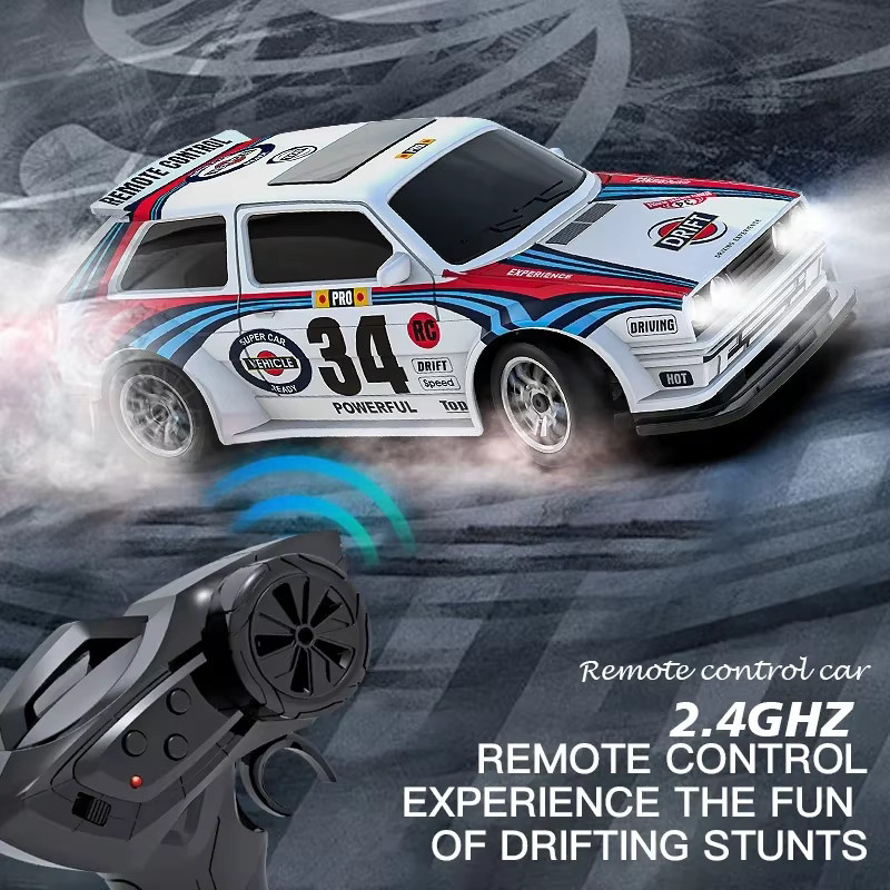 KF34 Hochgeschwindigkeits-Drift-RC-Auto, 1:43, mit Licht, ferngesteuert - Bild 4