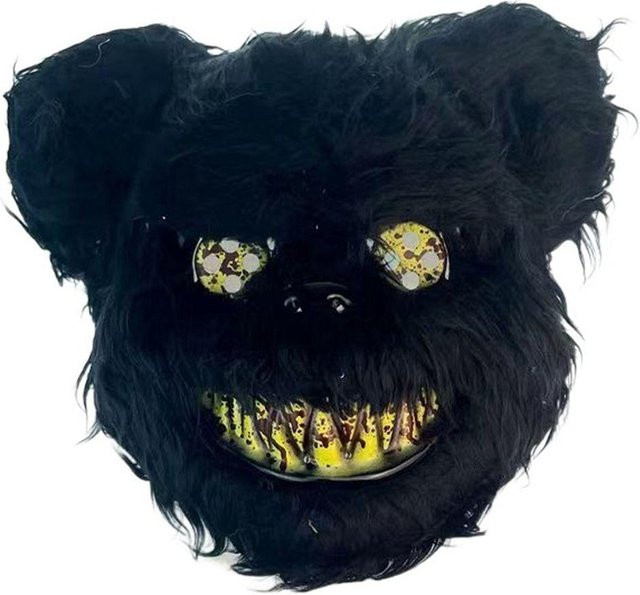 Blutige Plüschhasenmaske, Halloween Geisterfestmaske, Bärenkopfbedeckung - Bild 1