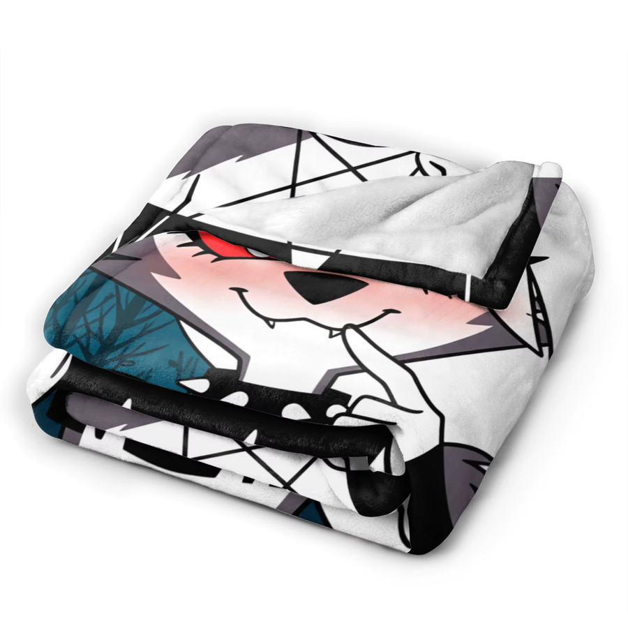 Loona Anime Flanell Plüschdecke für Kinder und Erwachsene, Helluva Boss Tagesdecke aus Polyester, Mehrfarbig - Bild 2