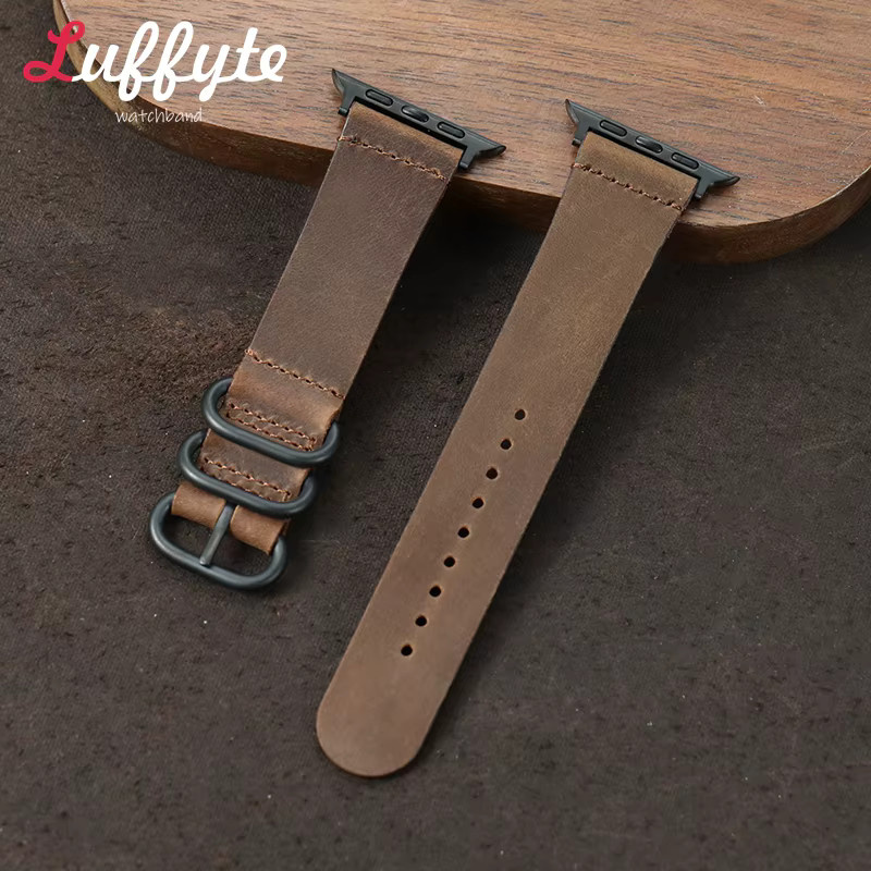 luffyte Uhrenarmband Rindsleder, Vintage, Unisex - Bild 1
