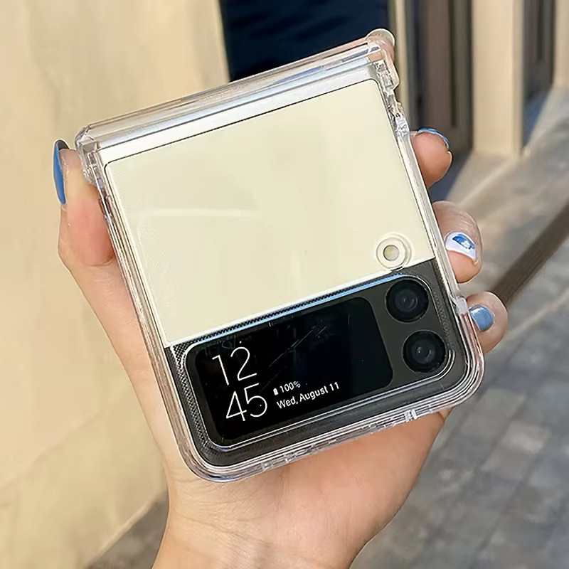 Transparente Anti-Drop Hartschale PC Schutzhülle für Samsung Galaxy Flip 6, Flip 5, Flip 4 und Flip 3 - Bild 6