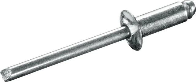 Goebel Blindnieten aus Stahl in Silber, Durchmesser: 3,2 mm, Länge: 14,0 mm, Flachkopf nach ISO 15979 - Bild 1