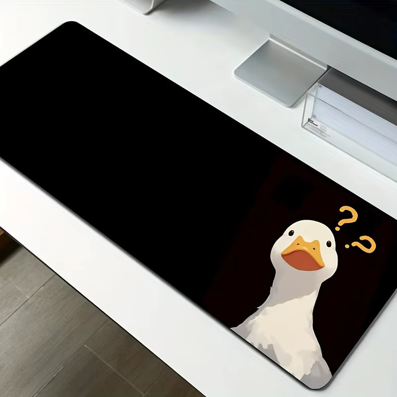 Fragezeichen Ente Mauspad XXL in Schwarz aus rutschfestem Gummi für Gaming und Büro - Bild 4