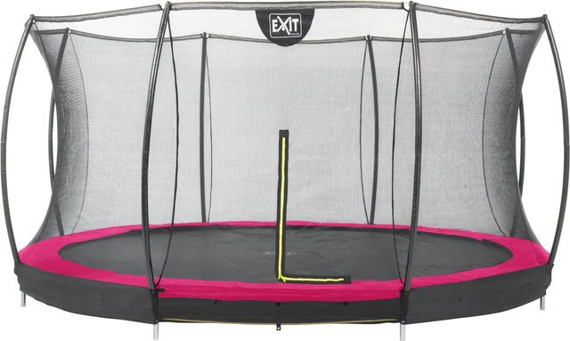 EXIT Silhouette Bodentrampolin Ground 427 in Rosa mit Sicherheitsnetz - Bild 1
