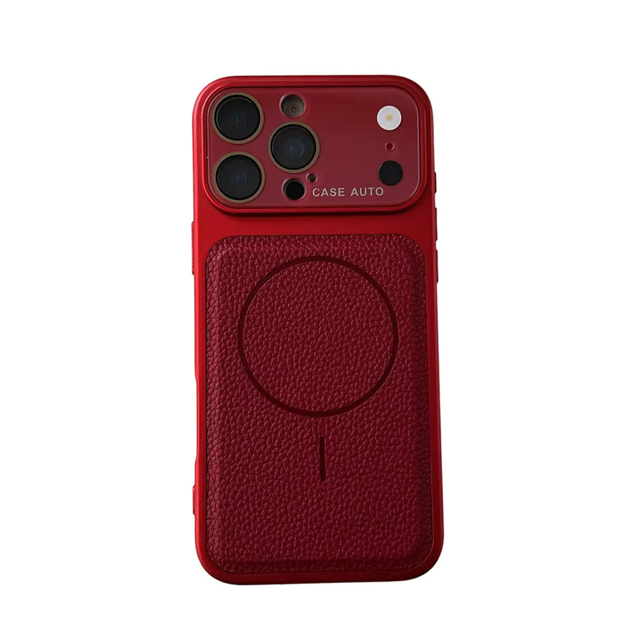 Xeber Magnetische Leder-Textur Handyhülle für iPhone mit MagSafe Schutzfunktion in Weiß - Bild 5