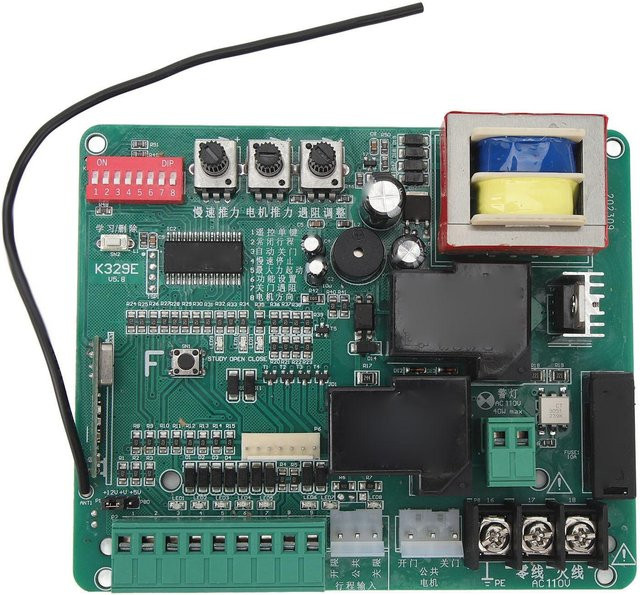 TOMTOP JMS Schiebetor-Platine mit LED-Anzeigen und langsamer Geschwindigkeit in Grün, 110V - Bild 1