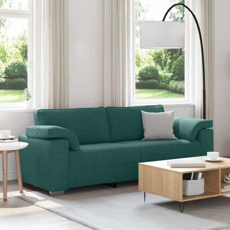 Modernes 3-Sitzer Sofa von Vidaxl aus Stoff in Grün, B/T/H: 219 x 77 x 82 cm - Bild 1