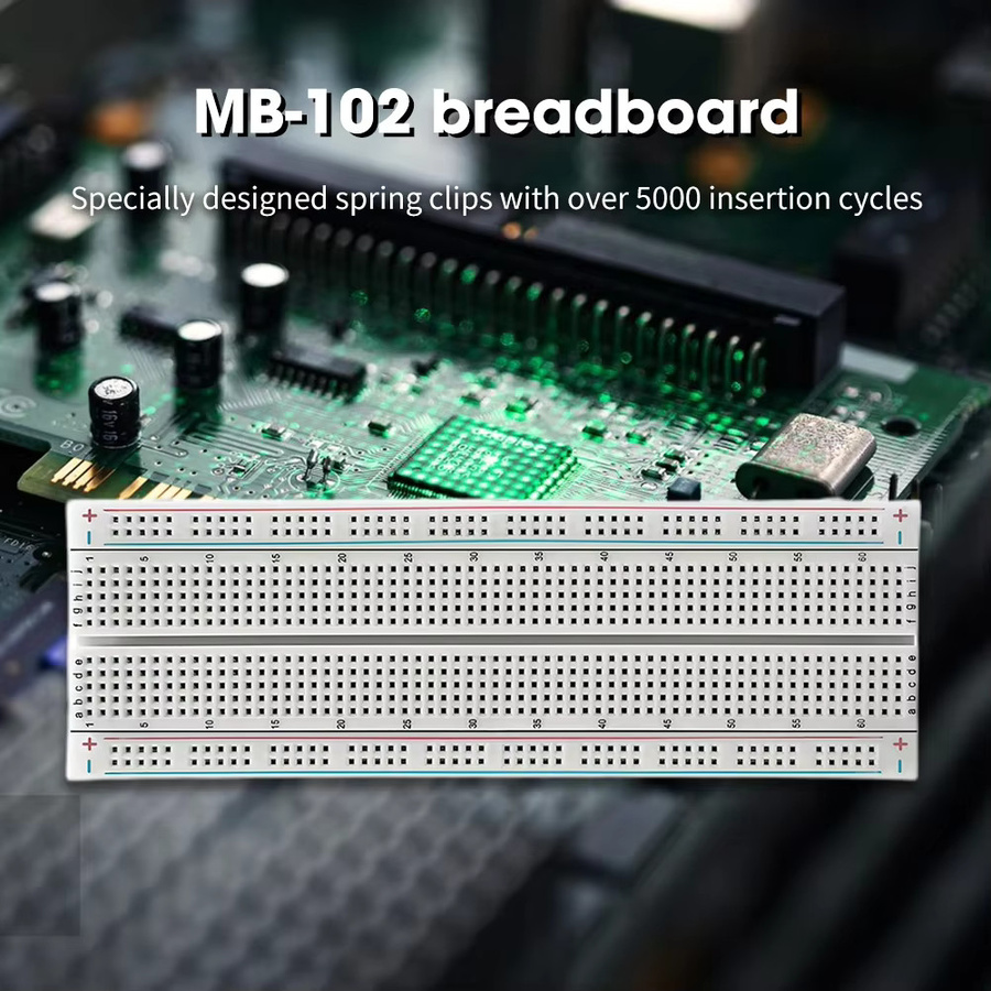 Steckbrett MB-102 PCB-Platine für Testentwicklung in Weiß - Bild 3