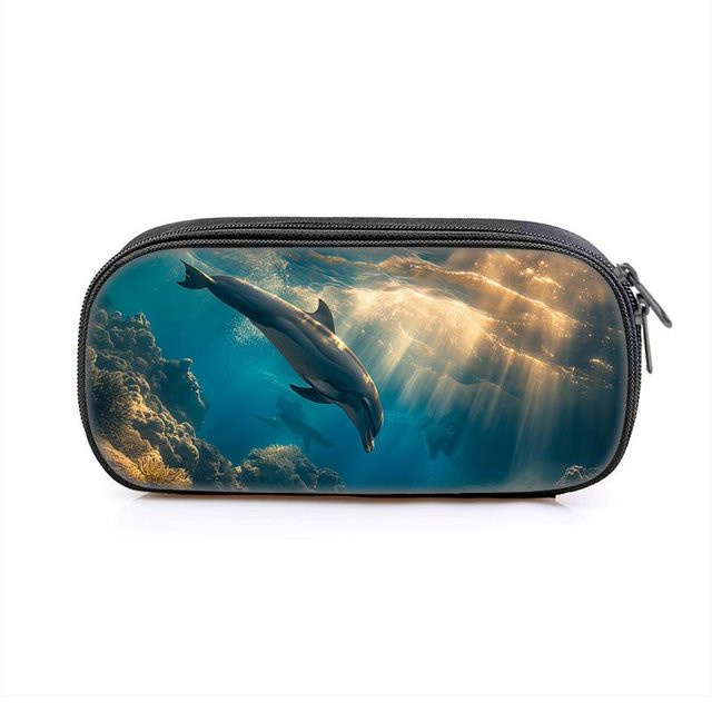 Fancy Style Studio Federmäppchen Unterwasserwelt in Blau mit großem Fassungsvermögen - Bild 1