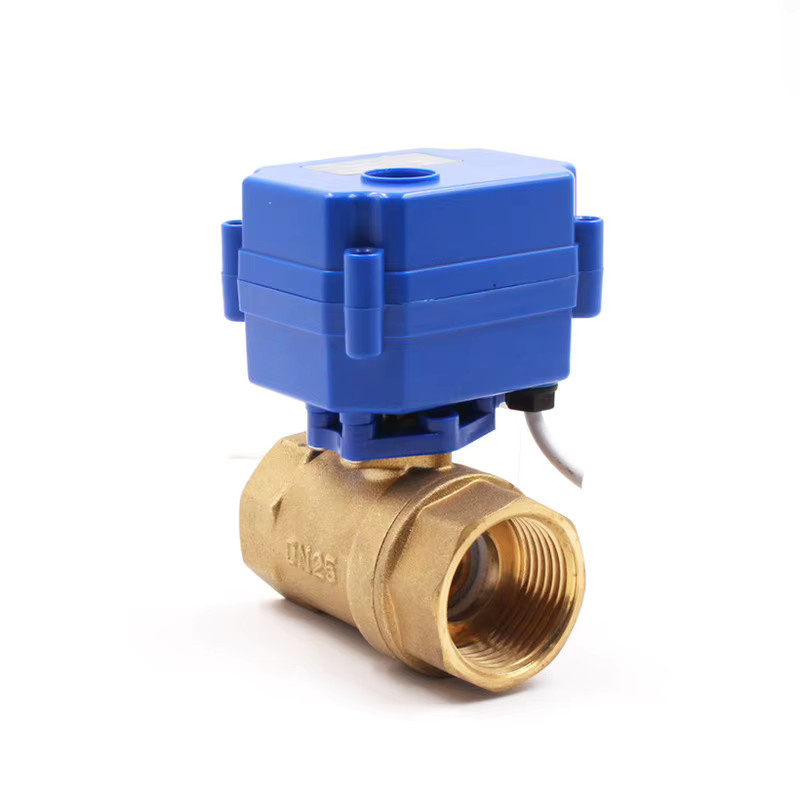 Acarps Motorisierter 2-Wege-Kugelhahn aus Messing in Brushed Brass mit elektrischem Stellantrieb DN15 DN20 DN25 - Bild 2