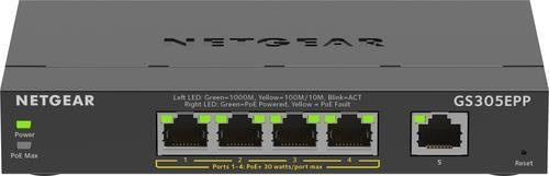 Netgear GS305EPP Smart Managed Switch mit 5 Ports und 120 W PoE+ in Schwarz - Bild 2