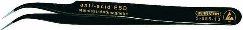 Bernstein Tools SMD-Pinzette 7a SA-ESD Sichelspitze Super-spitz Schwarz 120mm - Bild 1