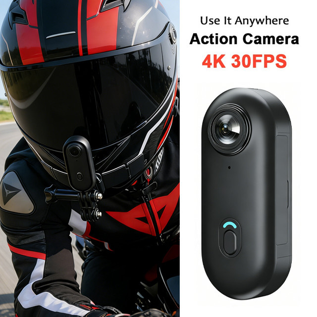 JETO 4K UHD Mini-Actionkamera mit WiFi und Magnethalterung, Wasserdicht bis 30m, Farbe: Weiß - Bild 1