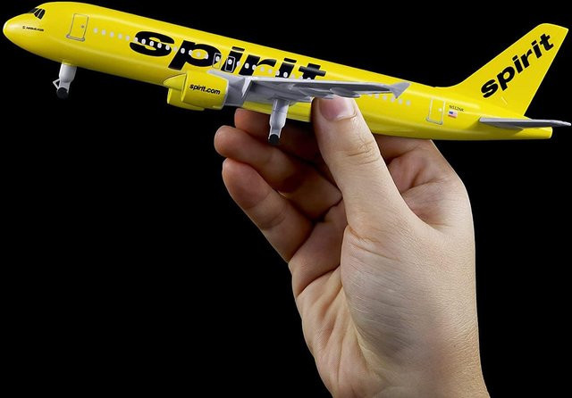 ZOCO American Spirit A320 Flugzeug Modell, Metall, Gelb - Bild 1
