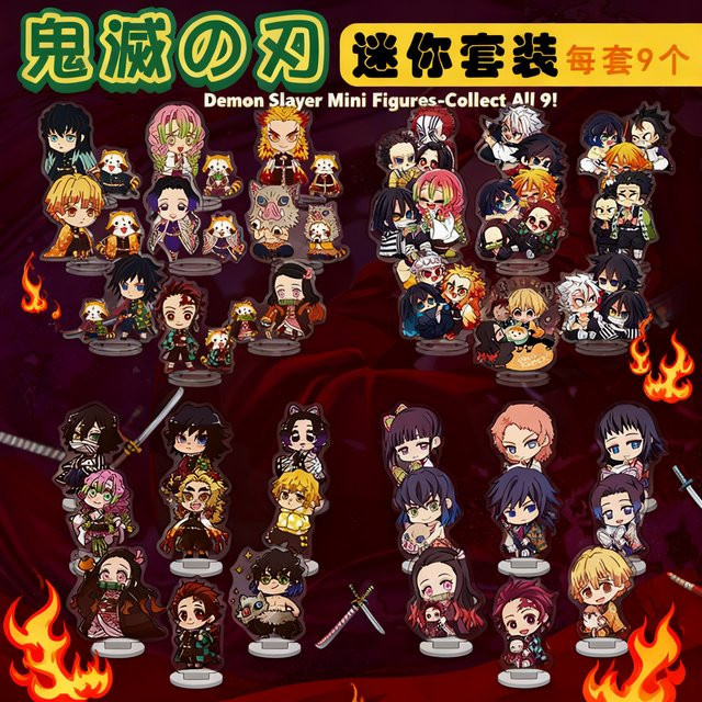 Bandai Demon Slayer, Mini Acryl-Ständer-Set, 9-teiliges Set, 6cm - Bild 1