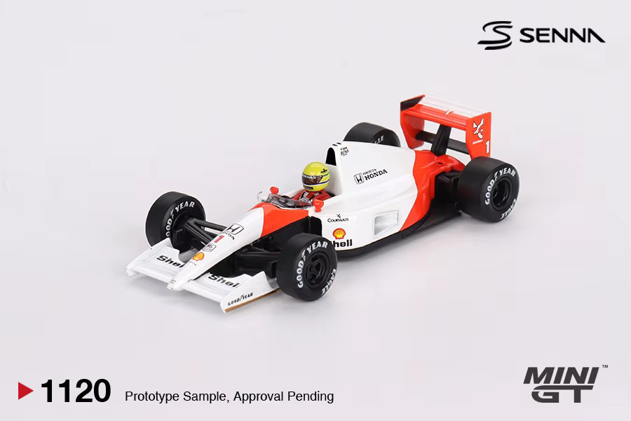 MINIGT McLaren MP4/4 # 12 MP4/6 # 1 Ayrton Senna, Auto-Legierungsmodell, 1:64, Set / Bundle - Bild 1