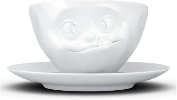 Kaffeetasse mit Untertasse von Fiftyeight Products, Weiß, 200 ml - Bild 1