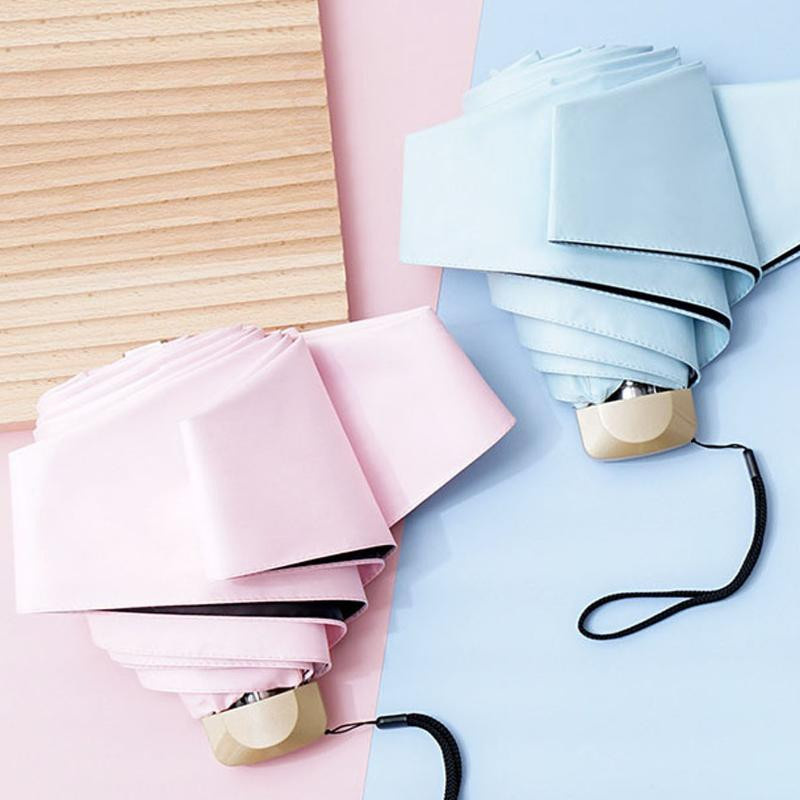 Zorioneko Mini-Sonnenschirm für den Außenbereich mit UV-Schutz, ultraleicht und fünffach faltbar, violett - Bild 2