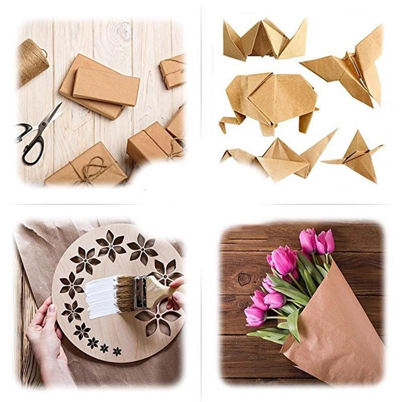 Yiran Furniture Kraftpapierrolle Braun, 10 m biologisch abbaubares Verpackungspapier für Geschenke und Umzüge - Bild 3
