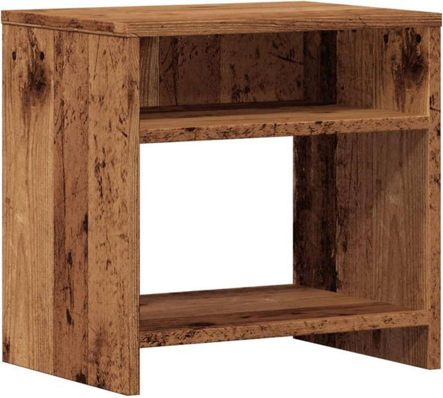 Nachttisch in Altholz-Optik von vidaxl, Farbe Braun, Industrial und Landhaus Stil, Holzwerkstoff, B/T/H: 40 x 30 x 40 cm - Bild 1